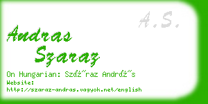 andras szaraz business card